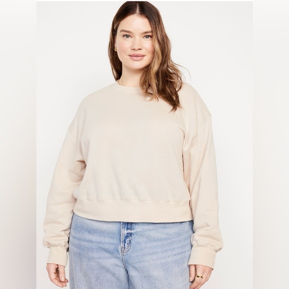 Old Navy NWT Woman Size XXL Tall SoComfy Drop Shoulder Sweatshirt,Wishbone Color - Picture 8 of 9